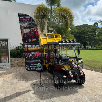 Fabricación de banderas publicitarias para motos Griot