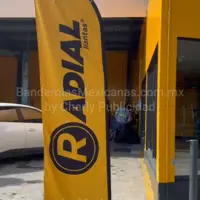 Fabricación de banderas publicitarias para radial llantas