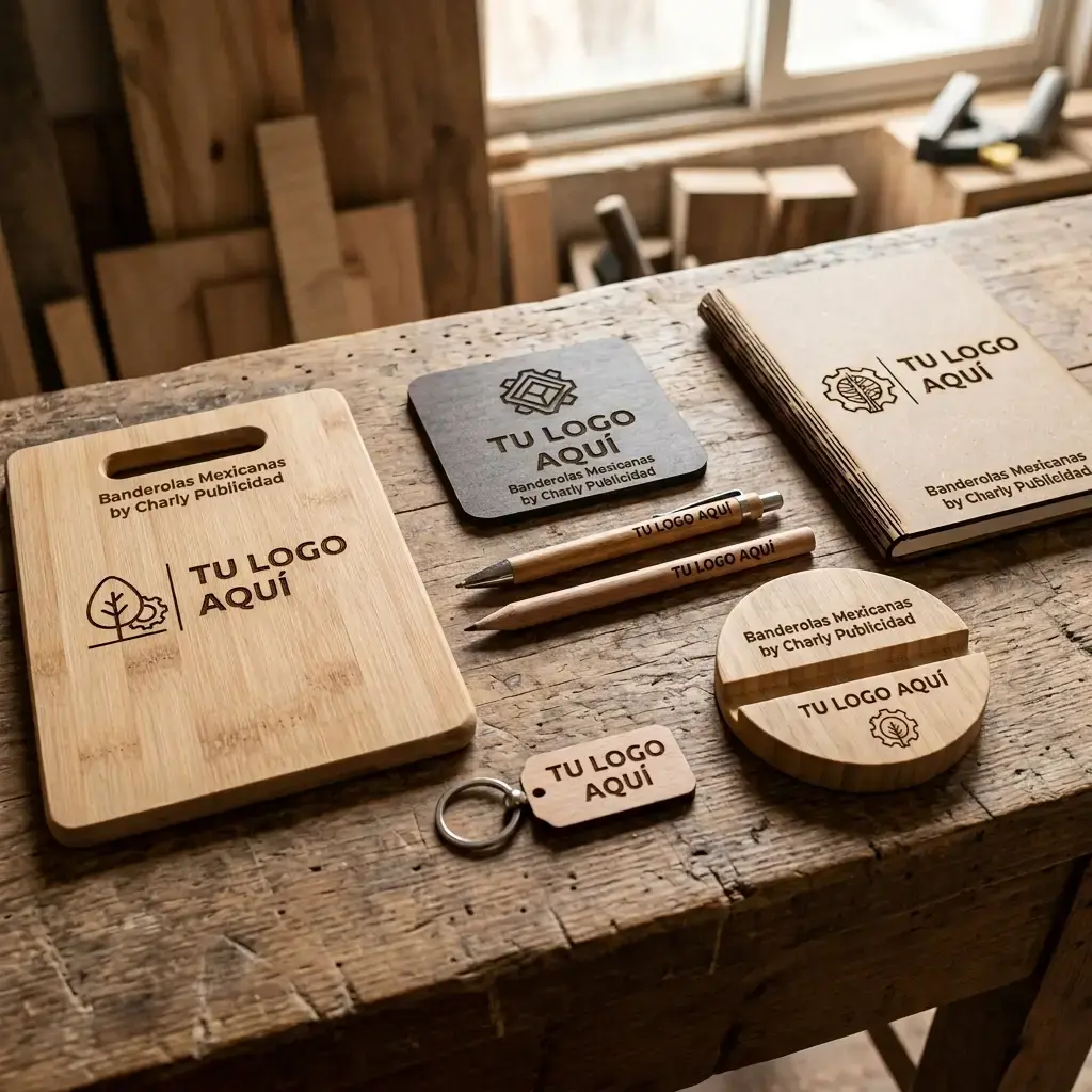 Publicidad tipo Promocionales de Bambú y Madera