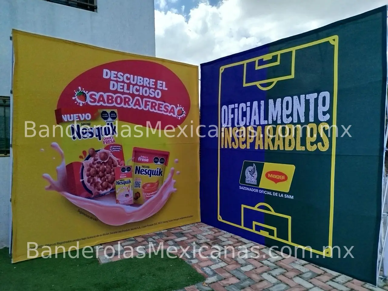 Fabricante de muros publicitarios personalizados para maggi